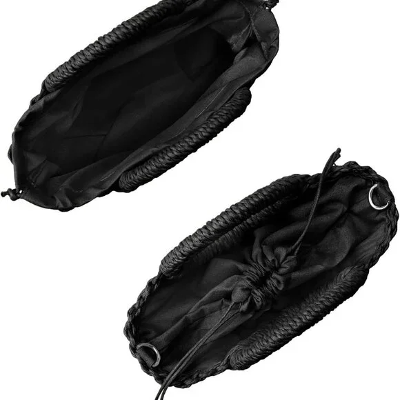 Womens Straw Beach Bag Woven Crossbody Shoulder Bags Top Handle Satchel Handbag - Picture 5 of 6